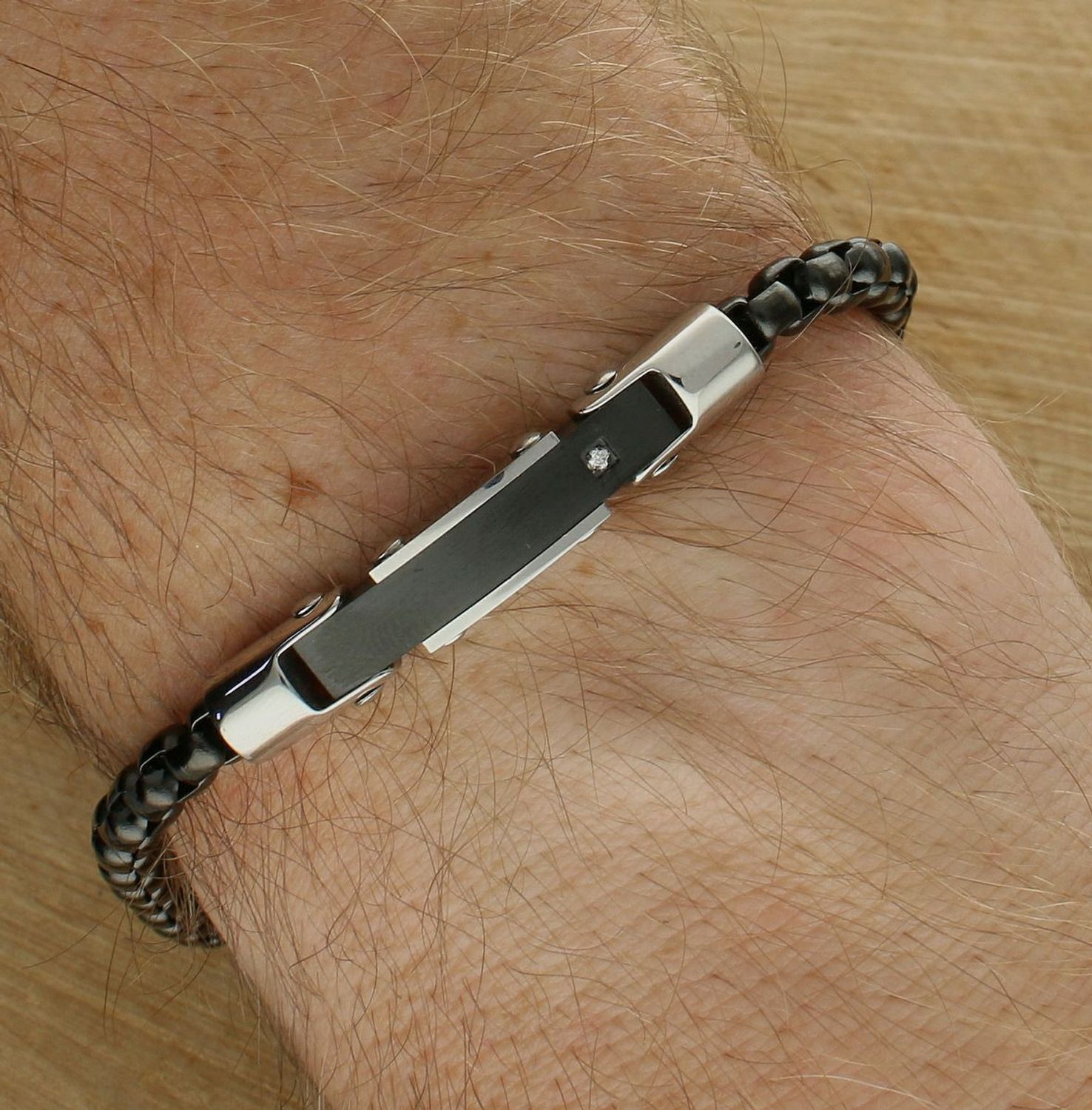 Bransoletka męska Nomination Italy Strong z białym diamentem 028321 030.png